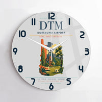 Thumbnail for Dortmund Airport (DTM) design on light gray no frame wall clock