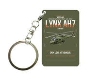 Thumbnail for Westland Lynx AH7 design on green army designed key chain, double-side print