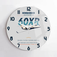 Thumbnail for Bombardier Learjet 60XR design on light gray no frame wall clock