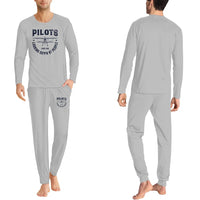 Thumbnail for Pilots Looking Down at People Since 1903 men pajamas - Light Gray