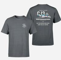 Thumbnail for Cessna Citation CJ3+ design on gray double-side t-shirt, double-side print