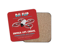 Thumbnail for DJI Flip design on red 1 piece coaster