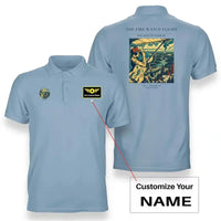 Thumbnail for VINTAGE G4194 - The Fire Watch Flight - Double-Side Polo T-Shirt design on lightblue+name