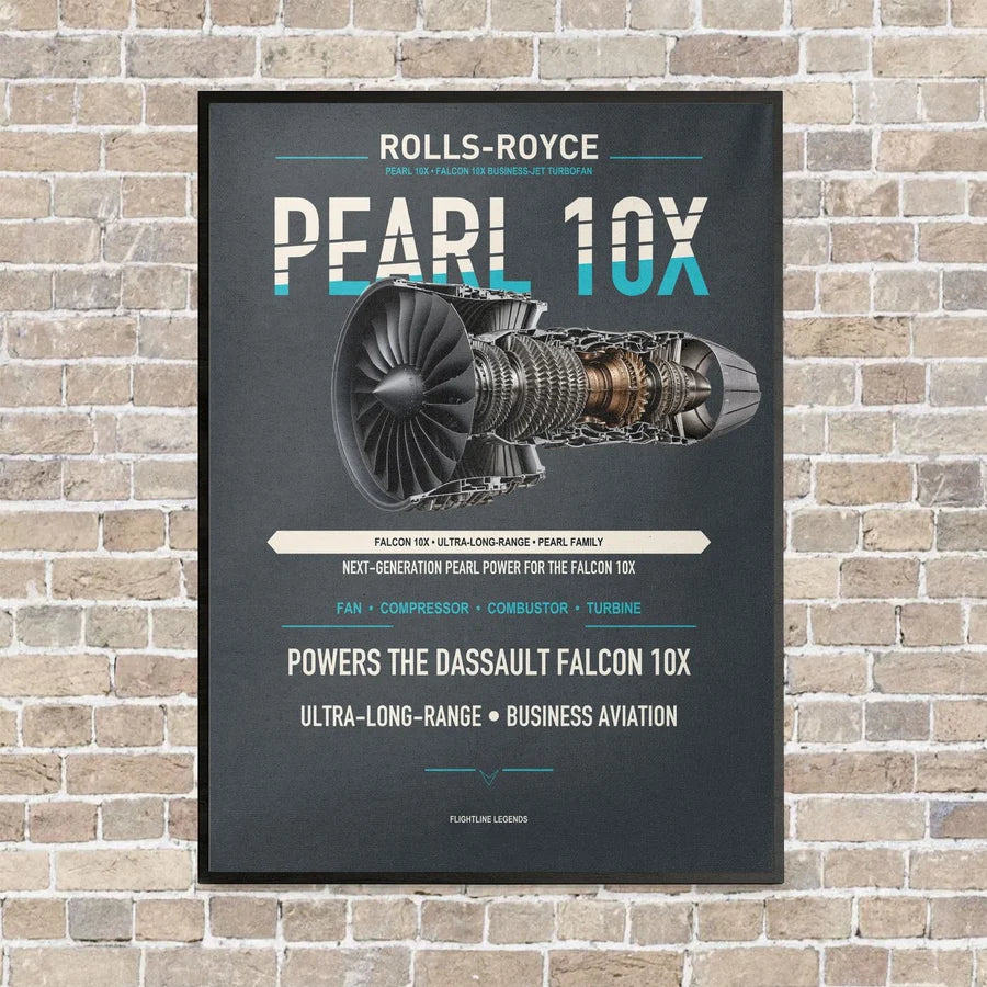 PEARL 10X vertical canvas print - framed - gray background