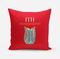 Thumbnail for Ithaca Tompkins Regional Airport (ITH) design on red pillow