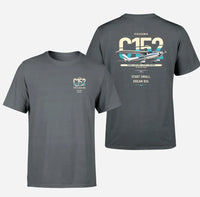 Thumbnail for Cessna 152 design on gray t-shirt, double-side print