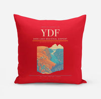 Thumbnail for Deer Lake Regional Airport (YDF) design on red pillow