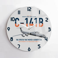 Thumbnail for C-141B Starlifter design on light gray no frame wall clock