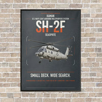 Thumbnail for Kaman SH-2F Seasprite vertical canvas print - framed - gray background