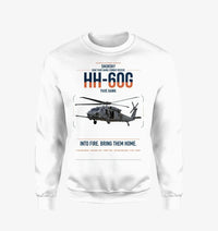 Thumbnail for Sikorsky HH-60G Pave Hawk design on white sweatshirt