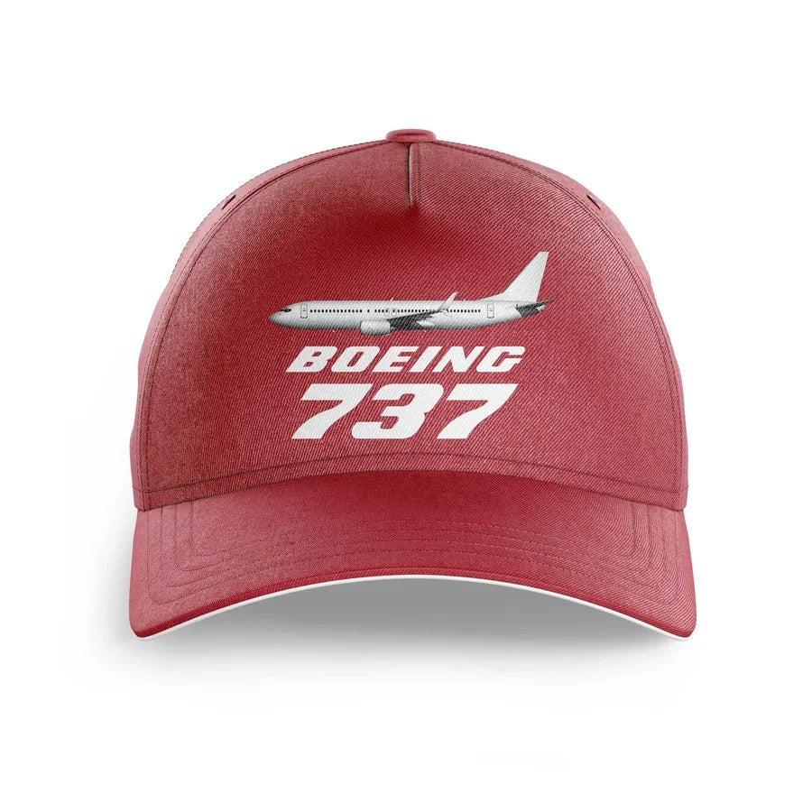 The Boeing 737 printed hat - dark red