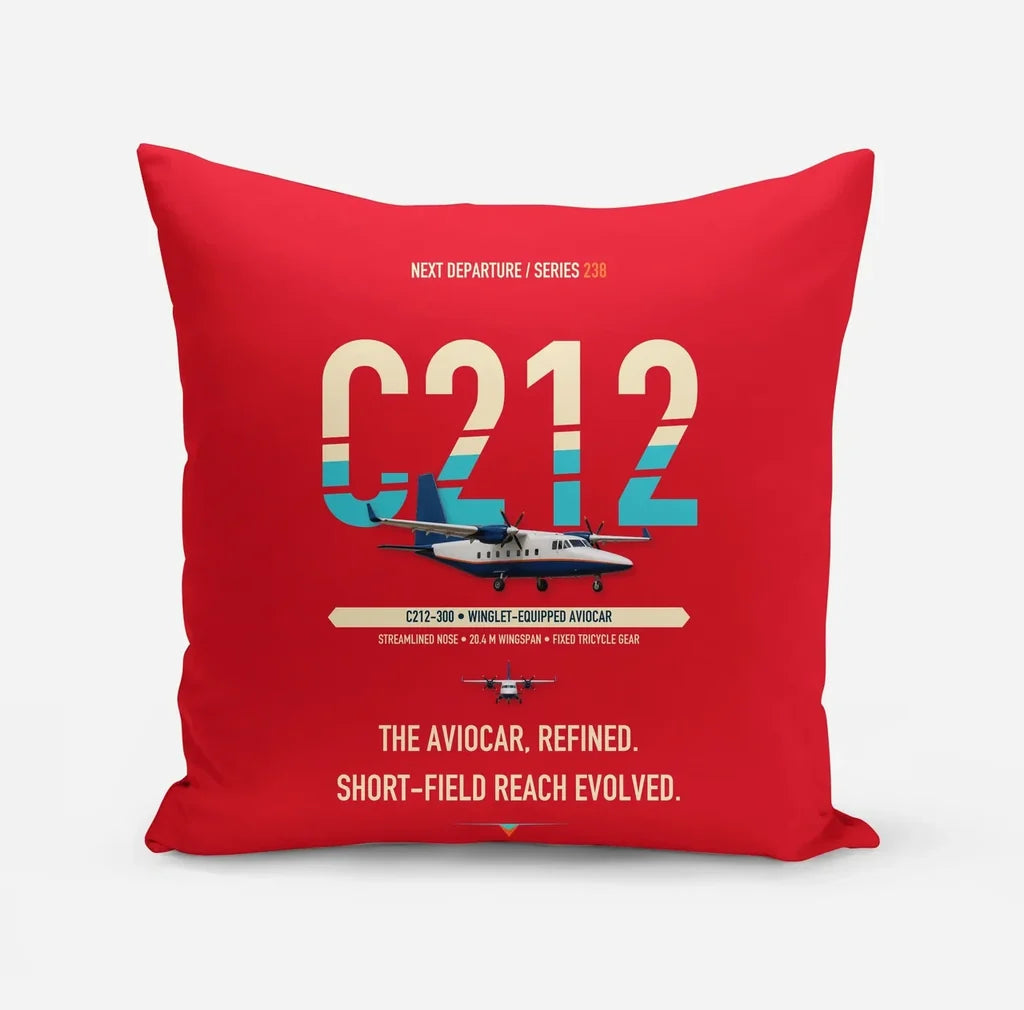 CASA C-212-300 Aviocar design on red pillow
