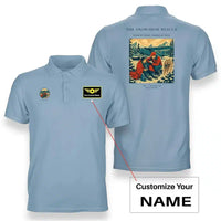 Thumbnail for VINTAGE G4281 - The Snowshoe Rescue - Double-Side Polo T-Shirt design on lightblue+name