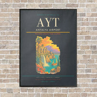 Thumbnail for Antalya Airport AYT - Canvas Framed - Gray