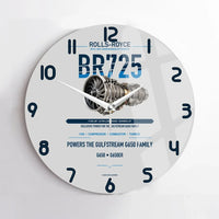 Thumbnail for BR725 design on light gray no frame wall clock
