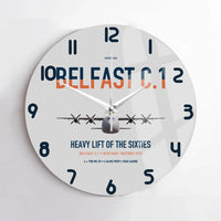 Thumbnail for Short Belfast C.1 design on light gray no frame wall clock