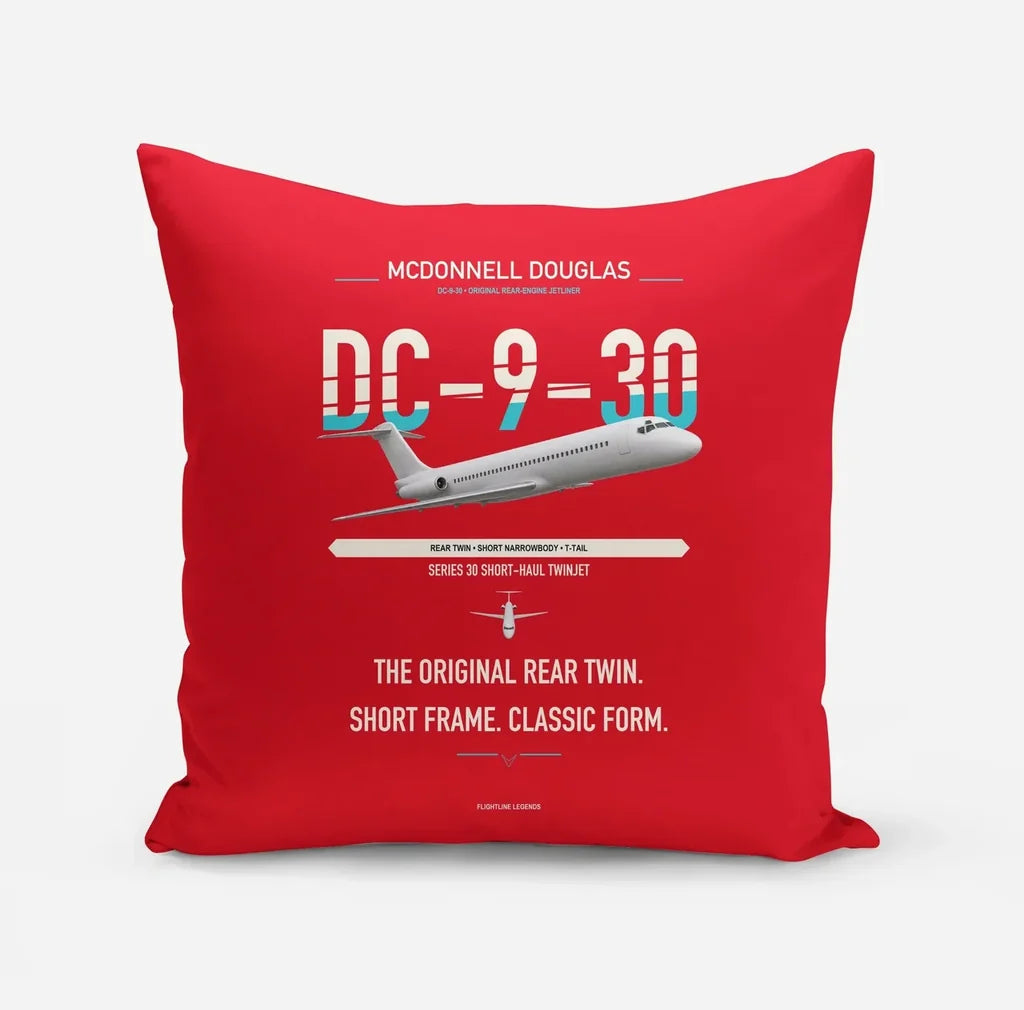 McDonnell Douglas DC-9-30 design on red pillow