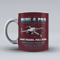 Thumbnail for Mini 4 Pro Mug design on dark red dji