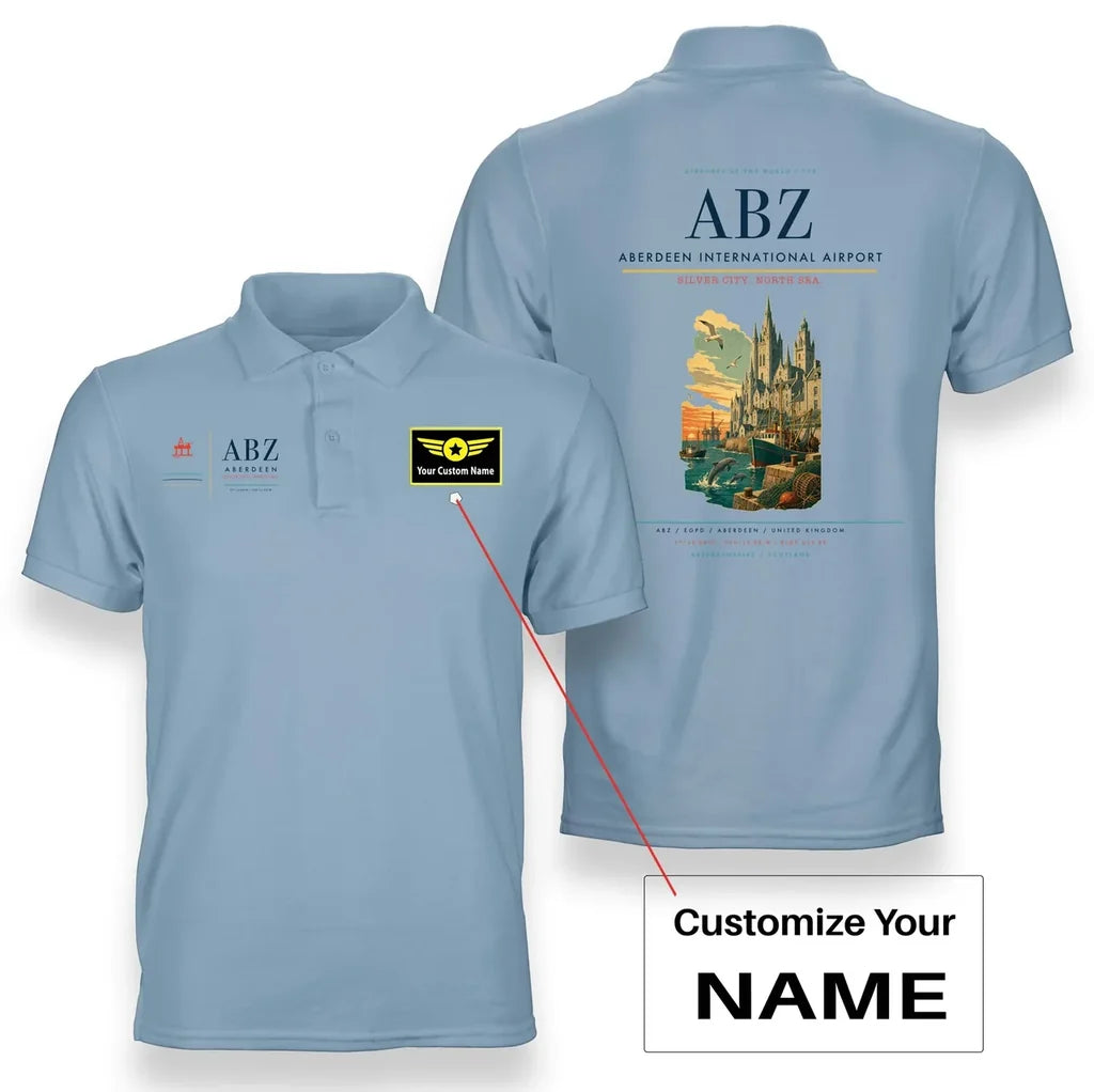 Aberdeen International Airport ABZ Light Blue+Name