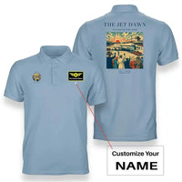 Thumbnail for VINTAGE G4113 - The Jet Dawn - Double-Side Polo T-Shirt design on lightblue+name
