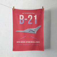 Thumbnail for B-21 Raider design on red towel