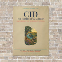 Thumbnail for The Eastern Iowa Airport CID vertical canvas print - no frame - beige background