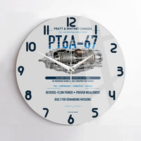 Thumbnail for PT6A-67 design on light gray no frame wall clock