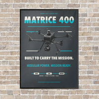 Thumbnail for DJI Matrice 400 vertical canvas print - framed - gray background