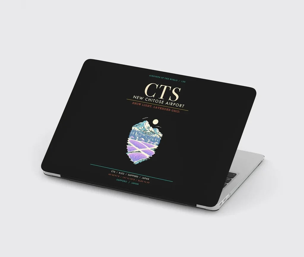 New Chitose Airport Sapporo CTS - Snowfield Lavender Grid - Black