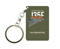 Thumbnail for Saab J 35F Draken design on green army designed key chain, double-side print