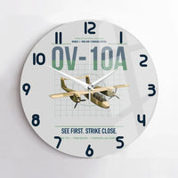 Thumbnail for OV-10A Bronco design on light gray no frame wall clock