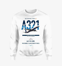 Thumbnail for Airbus A321 design on white sweatshirt