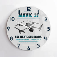 Thumbnail for DJI Mavic 3 Thermal design on light gray no frame wall clock