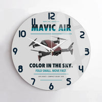 Thumbnail for DJI Mavic Air design on light gray no frame wall clock