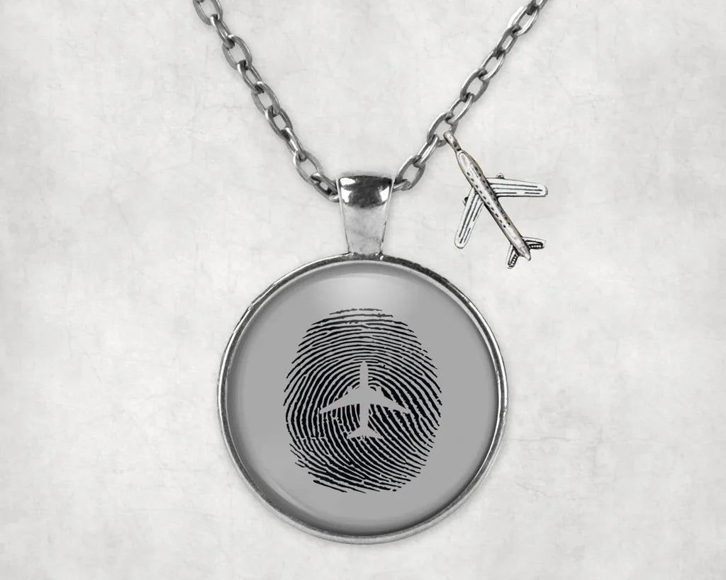 Aviation Finger Print Necklace - view 7