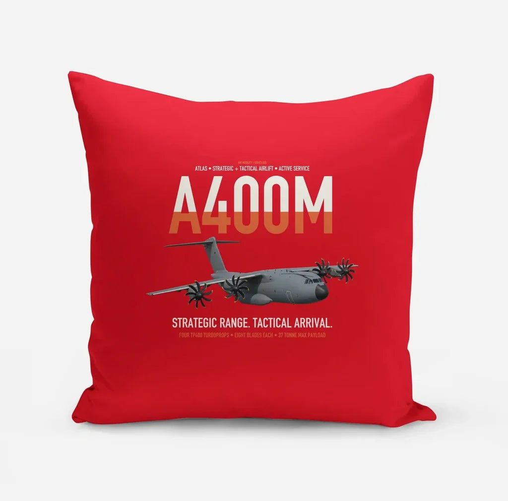 Airbus A400M Atlas design on red pillow