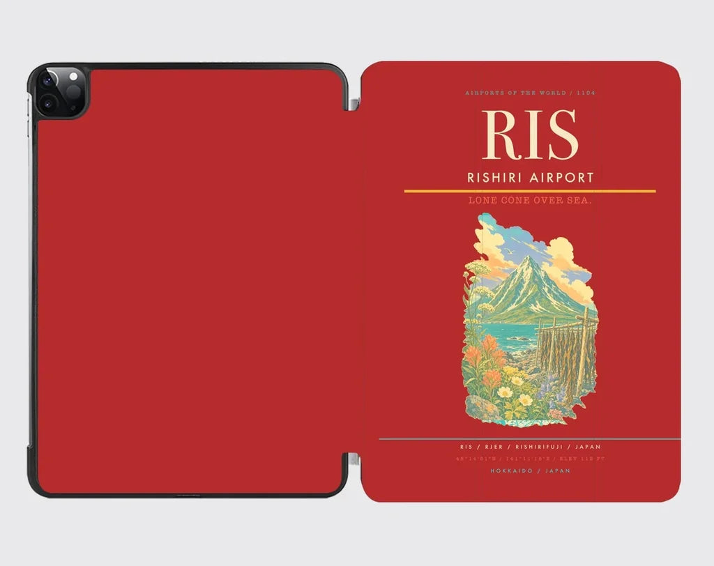 Rishiri Airport (RIS) design on red ipad tablet case