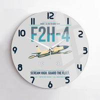 Thumbnail for F2H-4 Banshee design on light gray no frame wall clock