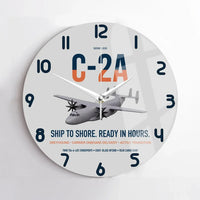 Thumbnail for C-2A Greyhound design on light gray no frame wall clock