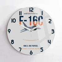 Thumbnail for F-16C Fighting Falcon Nine G One Purpose design on light gray no frame wall clock