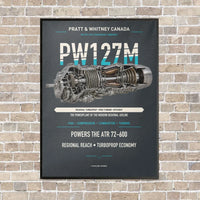 Thumbnail for PW127M vertical canvas print - framed - gray background