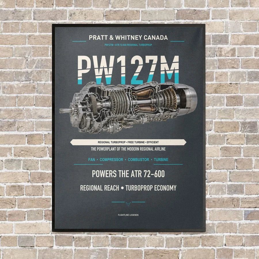 PW127M vertical canvas print - framed - gray background