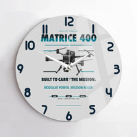 Thumbnail for DJI Matrice 400 design on light gray no frame wall clock