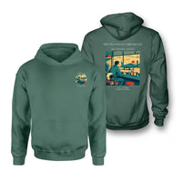 Thumbnail for VINTAGE G4457 - The Test Pilot's Breakfast - Double-Side Hoodie design on green double side