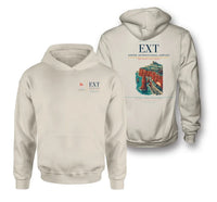 Thumbnail for Exeter International Airport (EXT) design on khaki double-side hoodie