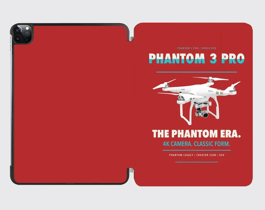 DJI Phantom 3 Professional design on red ipad tablet case