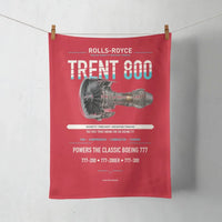 Thumbnail for TRENT 800 design on red towel