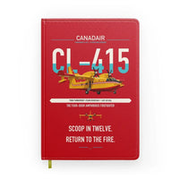 Thumbnail for Canadair CL-415 design on red notebook