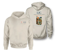 Thumbnail for Limoges – Bellegarde Airport (LIG) design on khaki double-side hoodie