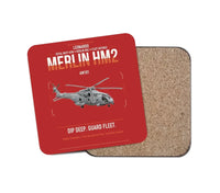 Thumbnail for Leonardo AW101 Merlin HM2 design on red 1 piece coaster